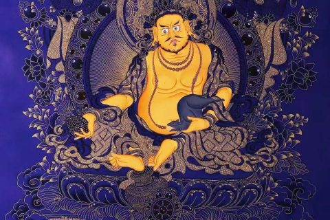 编号138-605182：紫金唐卡-黄财神（99*71CM左右）