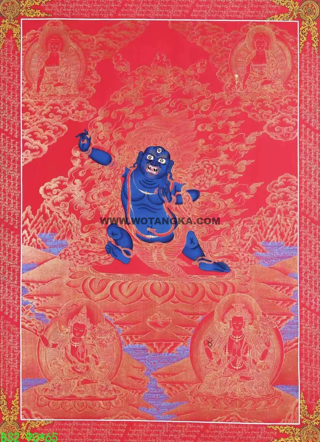 编号138-614803：红金唐卡-金刚手菩萨（90*65CM左右）