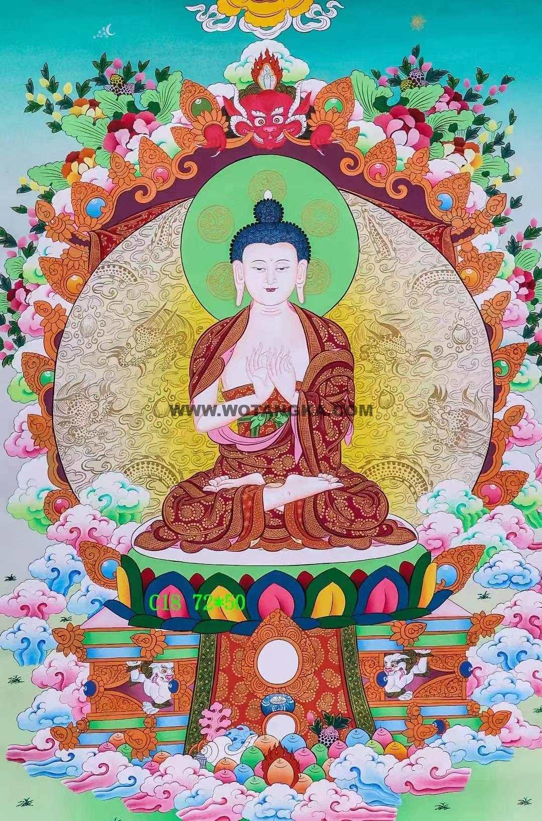 编号138-755787:彩绘唐卡-大日如来(72*50CM左右)