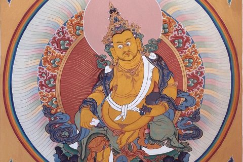 编号188-611701：彩绘唐卡-黄财神（60*45CM左右）