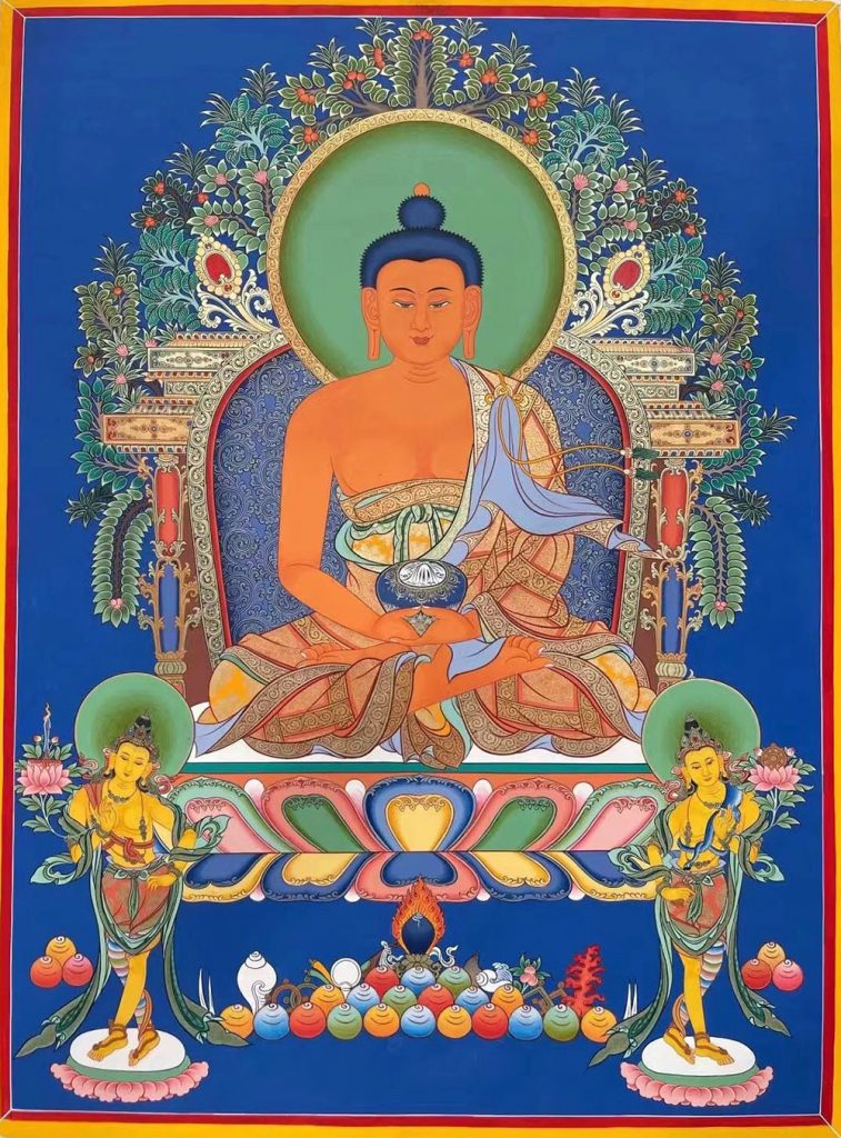 编号188-889762：彩绘唐卡-阿弥陀佛（80*60CM左右）