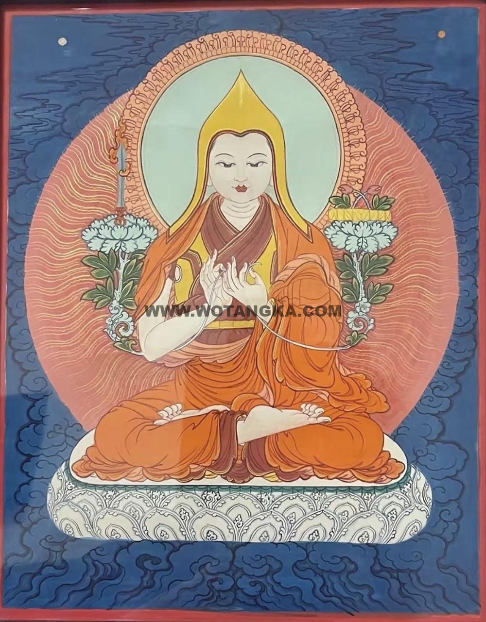 热贡-南加·画院:彩绘唐卡-宗喀巴(30*20CM左右)