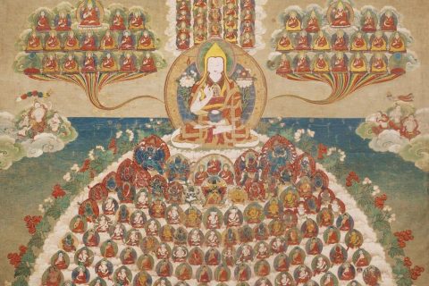 沃唐卡编号AC14432：格鲁派上师供养资粮田