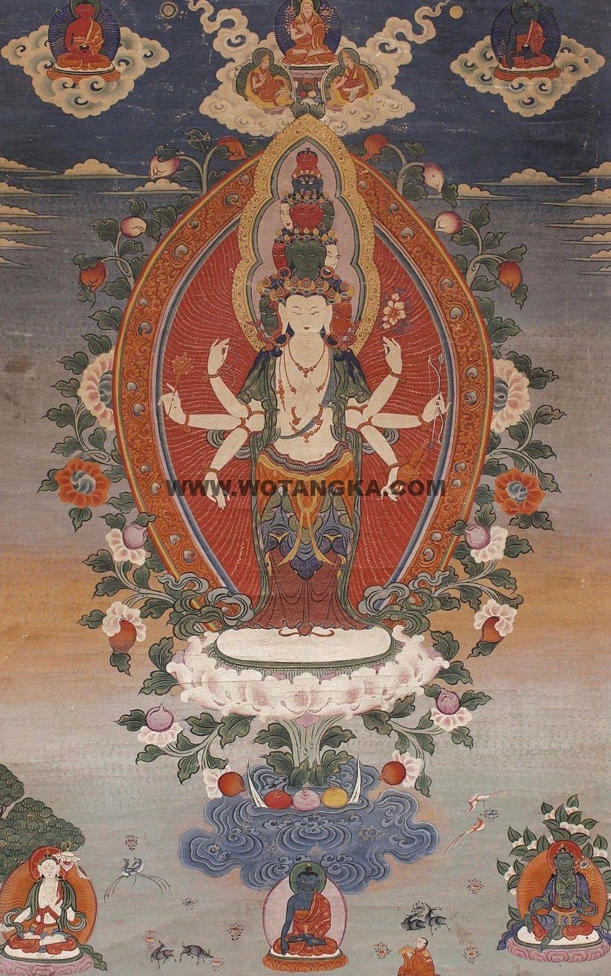 沃唐卡编号AC24906：十一面观音