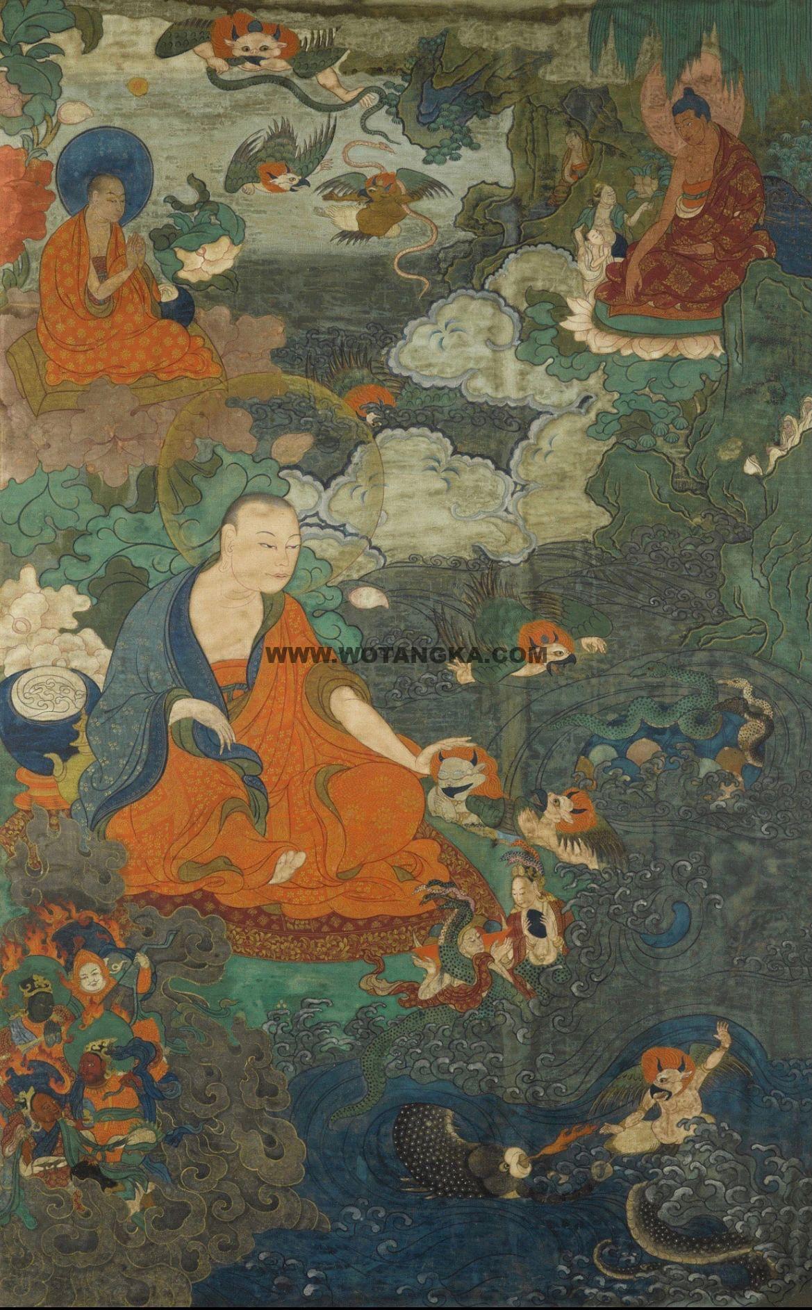 沃唐卡编号AC44716:班禅喇嘛源流·须菩提