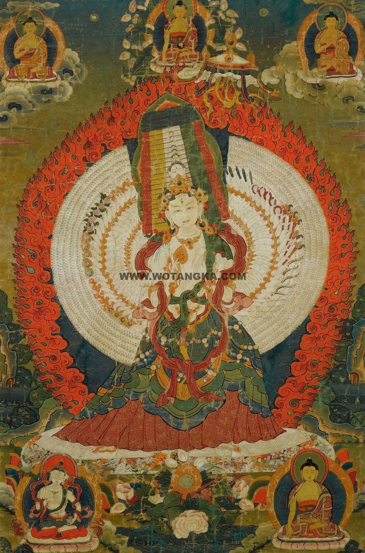 沃唐卡编号AC45496：大白伞盖佛母