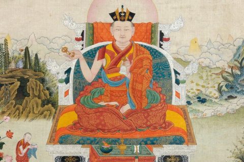 沃唐卡编号AC53044：六世噶玛巴通瓦敦殿