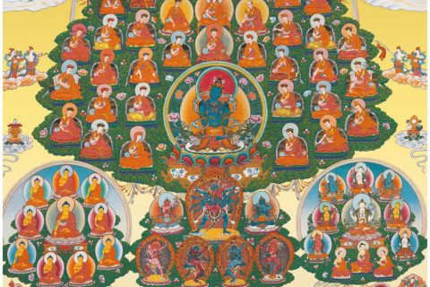 沃唐卡编号AC57057：噶举派皈依境