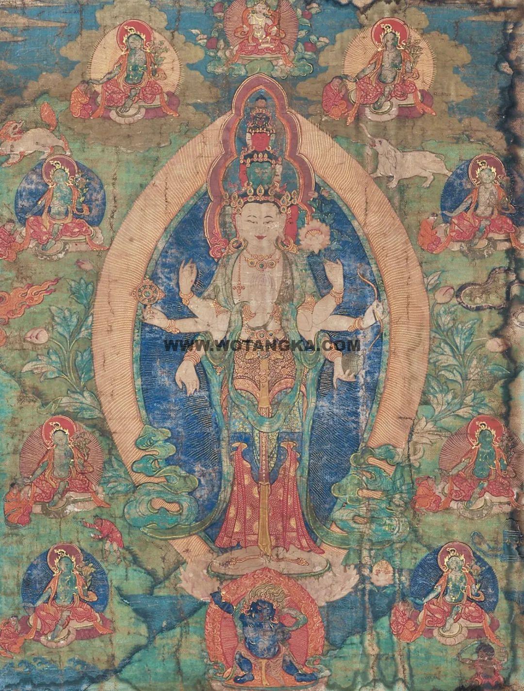 沃唐卡编号AC59685：十一面观音