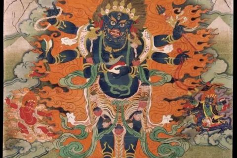 沃唐卡编号AC79282：六臂玛哈嘎拉