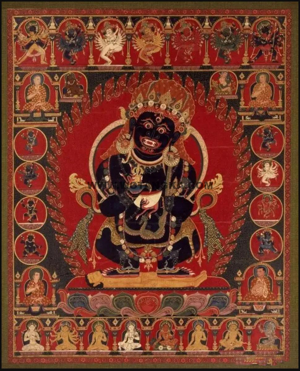 沃唐卡编号AC81204:二臂大黑天