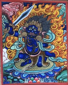 编号118-2828296：彩绘小唐卡-不动明王（长方形·5*4CM左右）