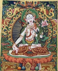 编号118-3058821：彩绘小唐卡-白度母（长方形·5*4CM左右）