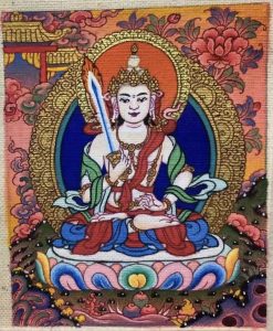 编号118-3456859:彩绘小唐卡-虚空藏菩萨(长方形·5*4CM左右)