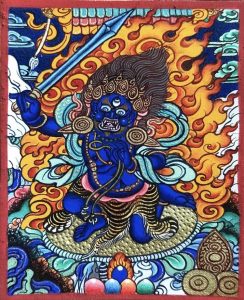 编号118-3593887:彩绘小唐卡-不动明王(长方形·5*4CM左右)