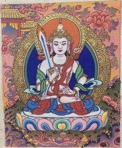 编号118-3787904：彩绘小唐卡-虚空藏菩萨（长方形·5*4CM左右）