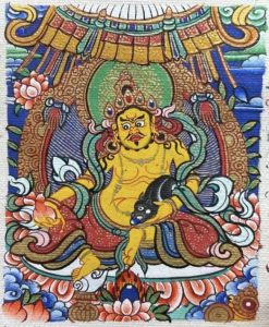 编号118-4658264：彩绘小唐卡-黄财神（长方形·5*4CM左右）