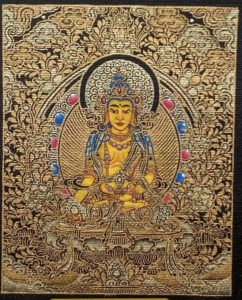 编号118-5094884：黑金小唐卡-地藏王菩萨（长方形·5*4CM左右）