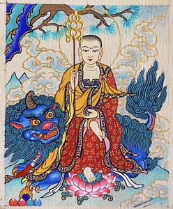 编号118-8296872:彩绘小唐卡-地藏王菩萨(长方形·5*4CM左右)