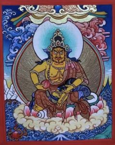 编号118-8403728:彩绘小唐卡-黄财神(长方形·5*4CM左右)