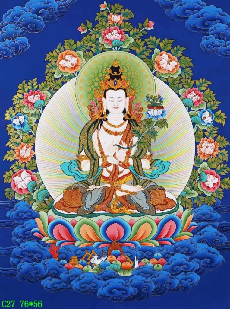 编号138-163823：彩绘唐卡-大势至菩萨（76*56CM左右）