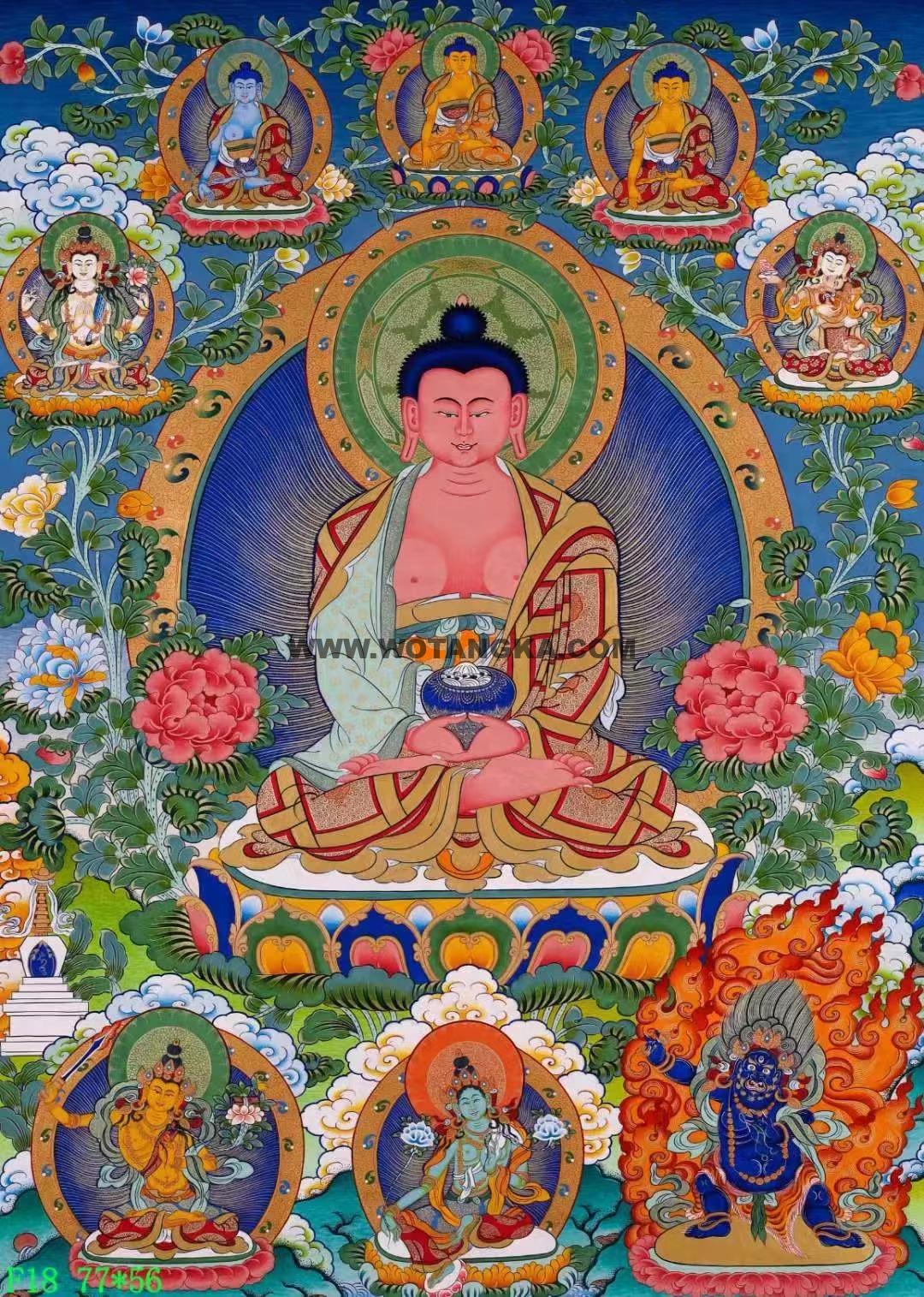 编号138-249865:彩绘唐卡-阿弥陀佛(77*56CM左右)