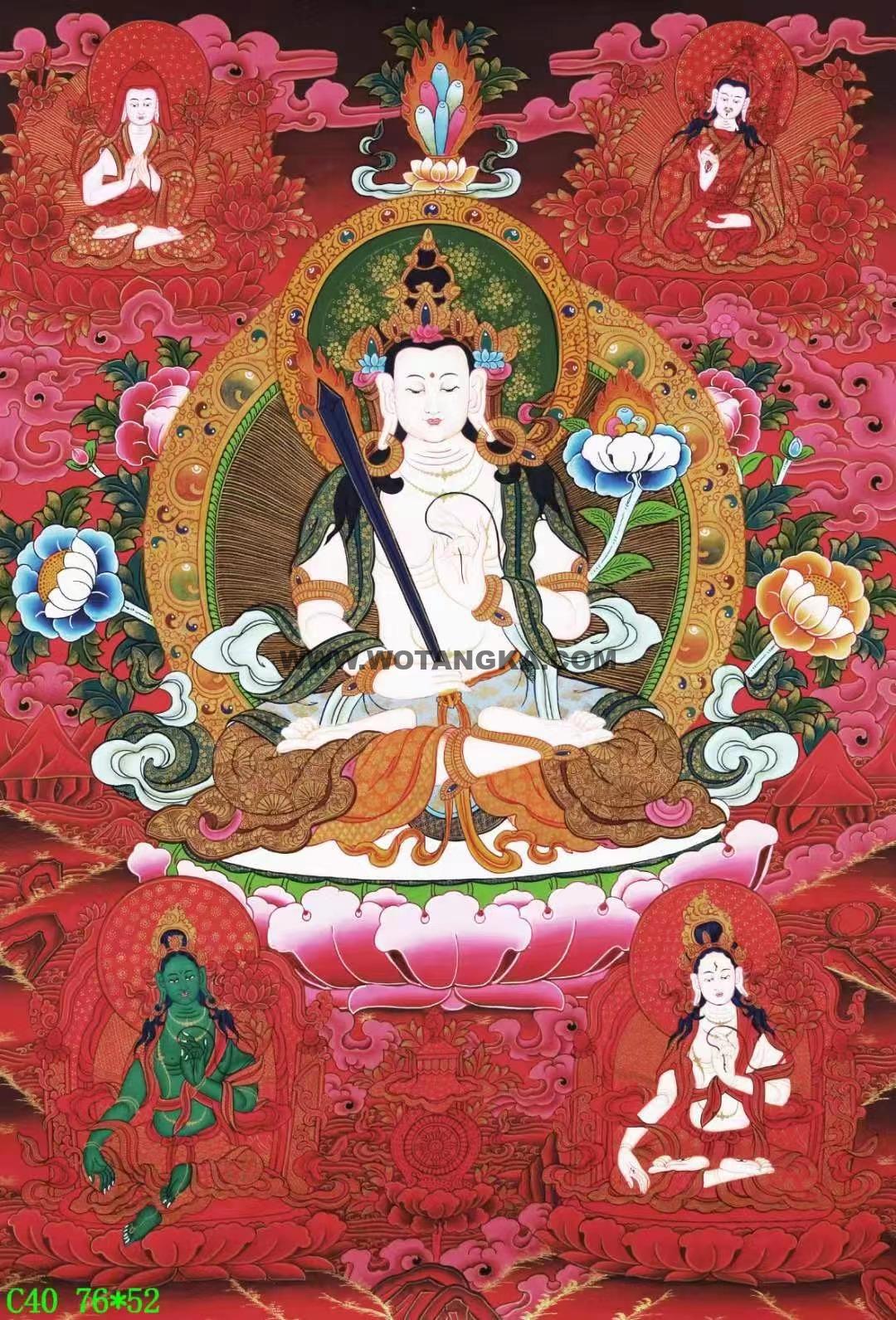 编号138-553960:红金唐卡-虚空藏菩萨(76*52CM左右)