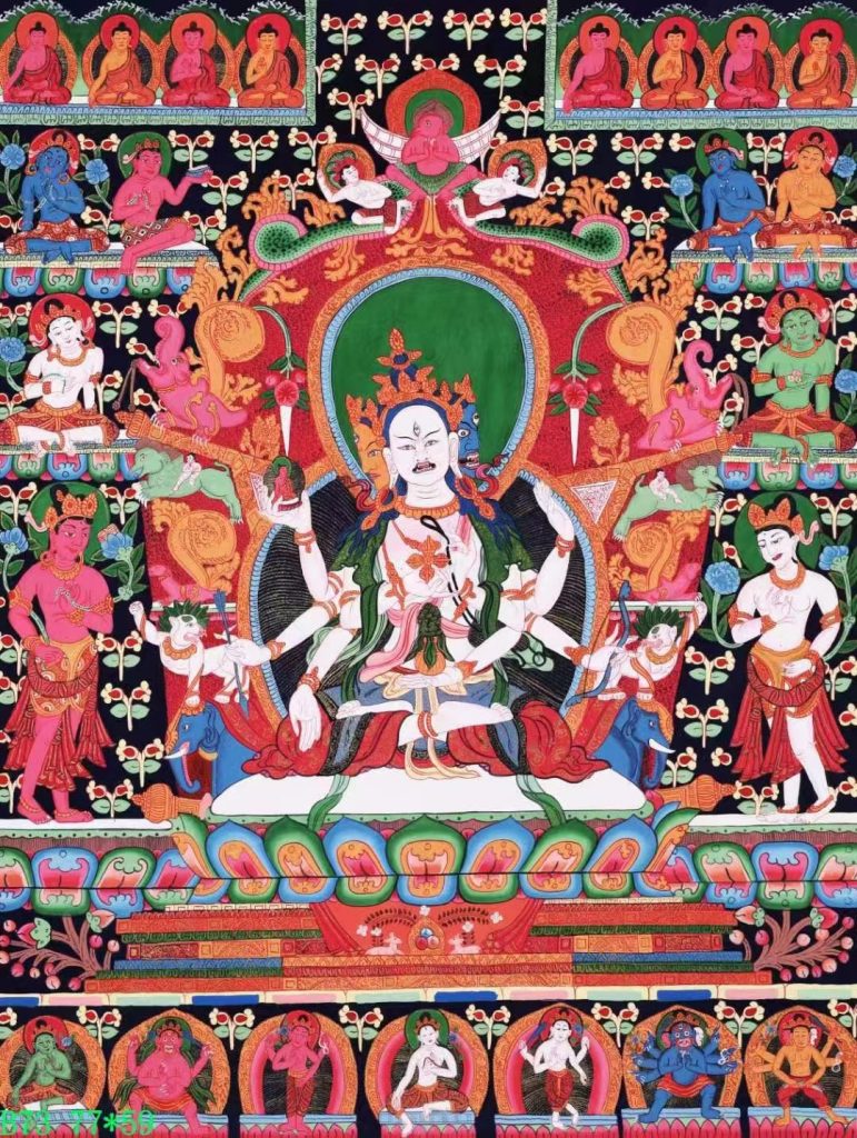 编号138-623932：彩绘唐卡-尊胜佛母（77*59CM左右）
