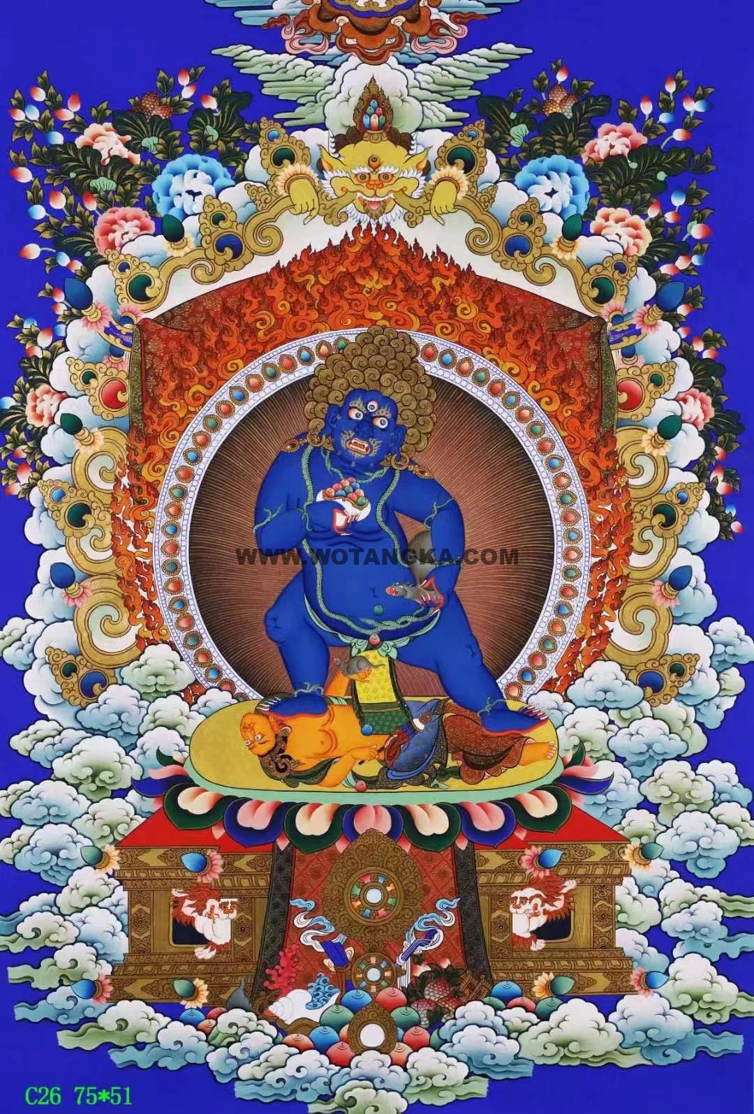 编号138-876944:彩绘唐卡-黑财神(75*51CM左右)