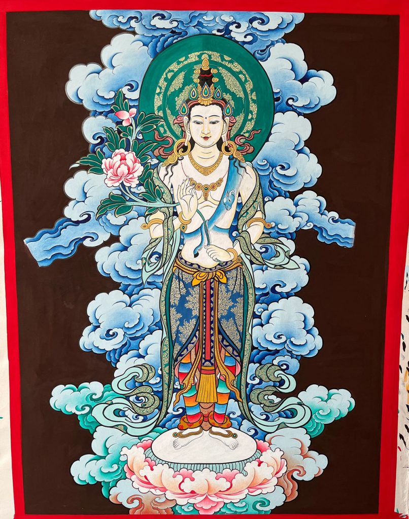 编号188-346932：彩绘唐卡-观音菩萨（30*20CM左右）
