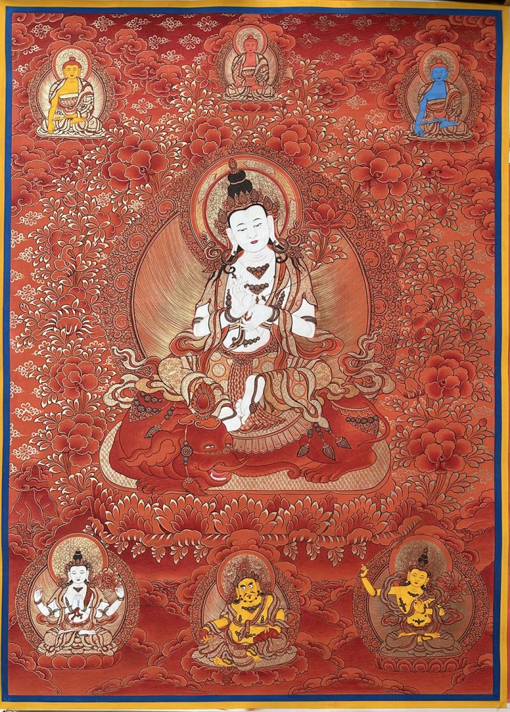 编号188-411749：红金唐卡-普贤菩萨（100*70CM左右）