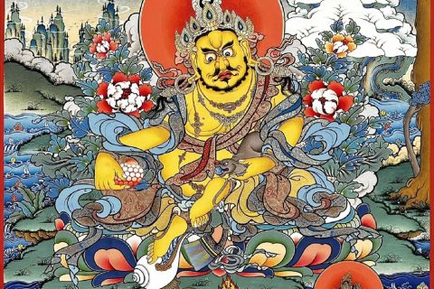 编号188-683902：彩绘唐卡-黄财神（80*60CM左右）