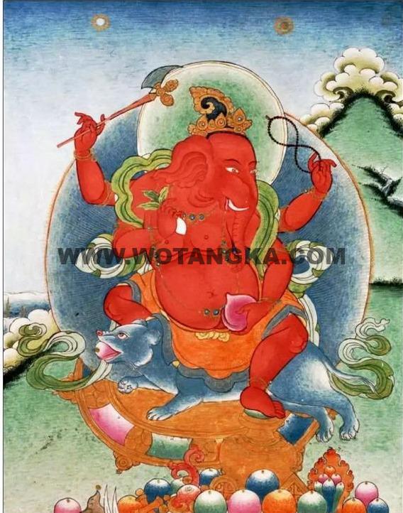 沃唐卡编号AC17736：象鼻天