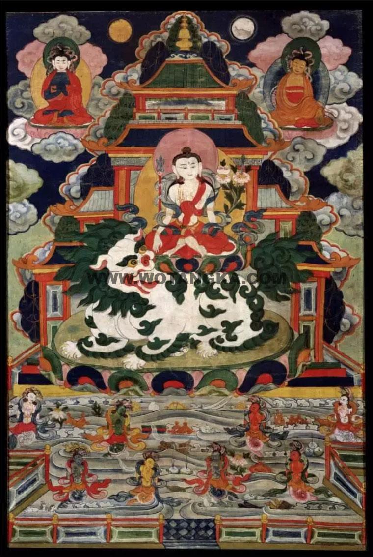 沃唐卡编号AC20680：狮吼观音