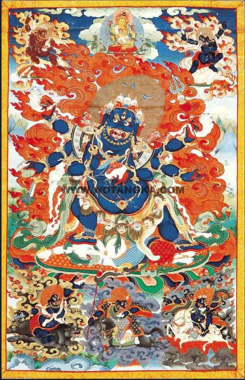 沃唐卡编号AC21902：六臂大黑天