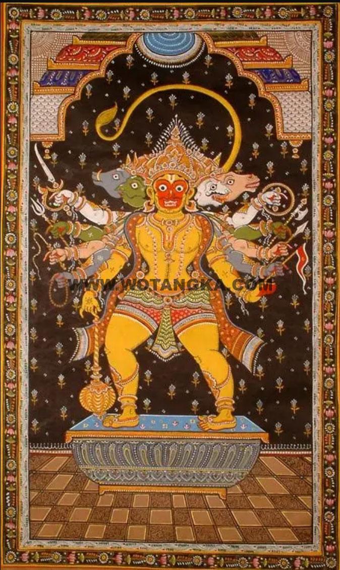 沃唐卡编号AC33943：猴王哈奴曼