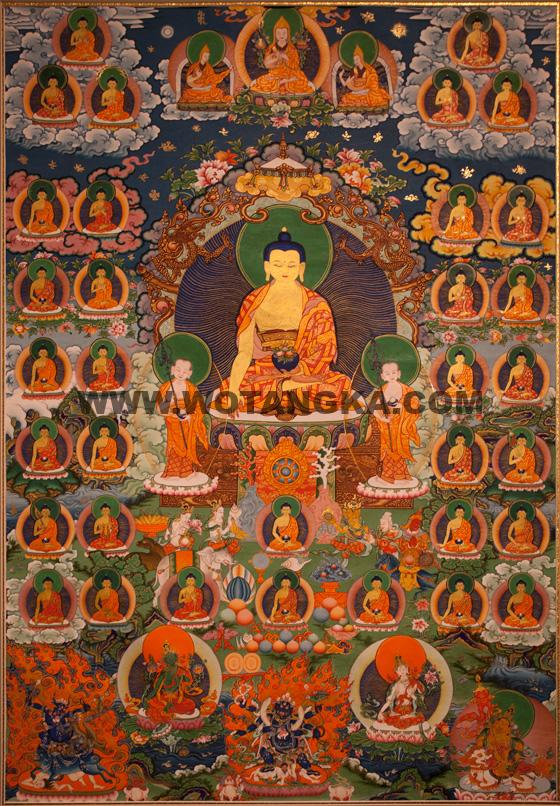 沃唐卡编号AC45800：三十五佛