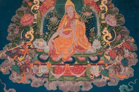 沃唐卡编号AC58773：宗喀巴大师五照见