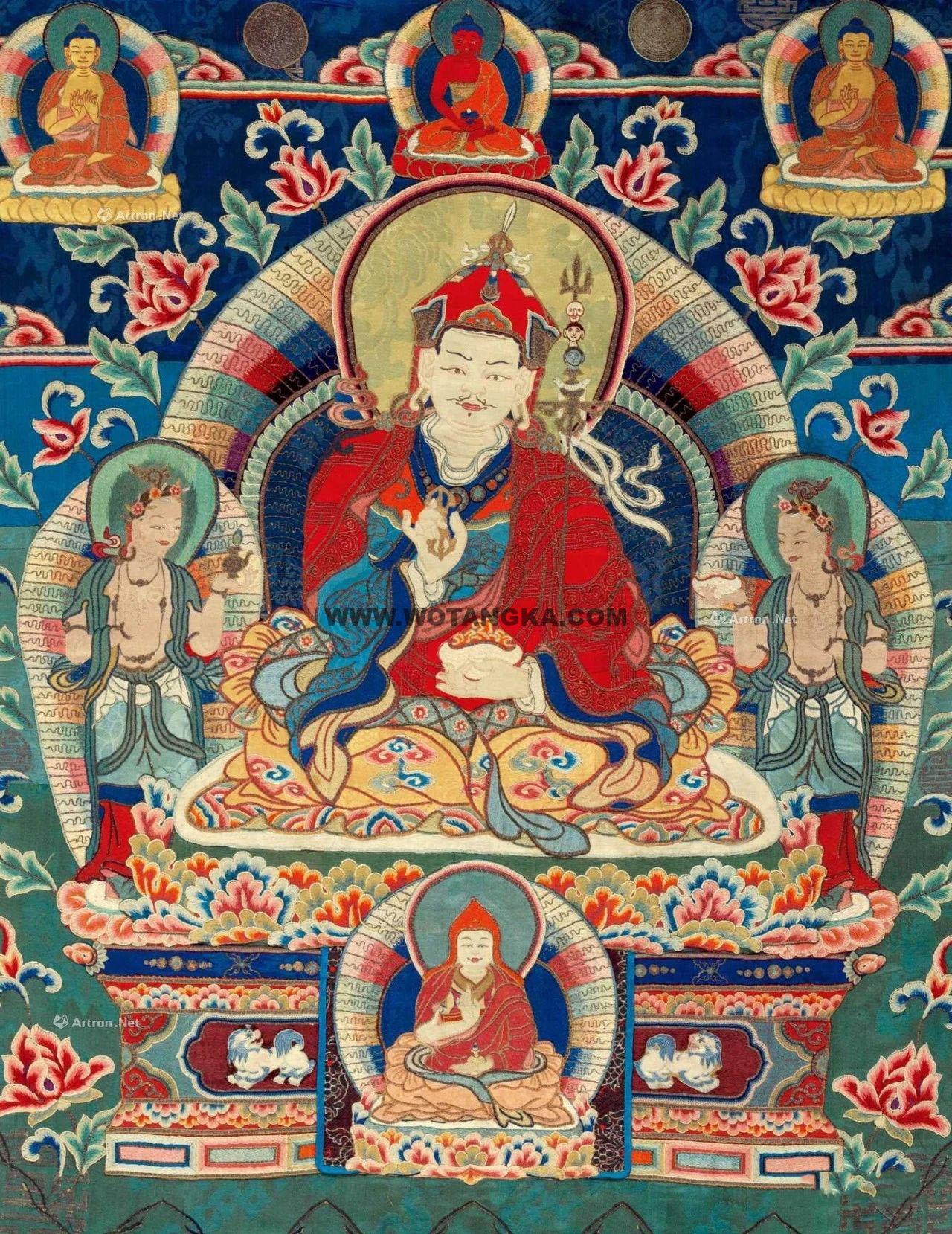 沃唐卡编号AC59562：莲花生大师