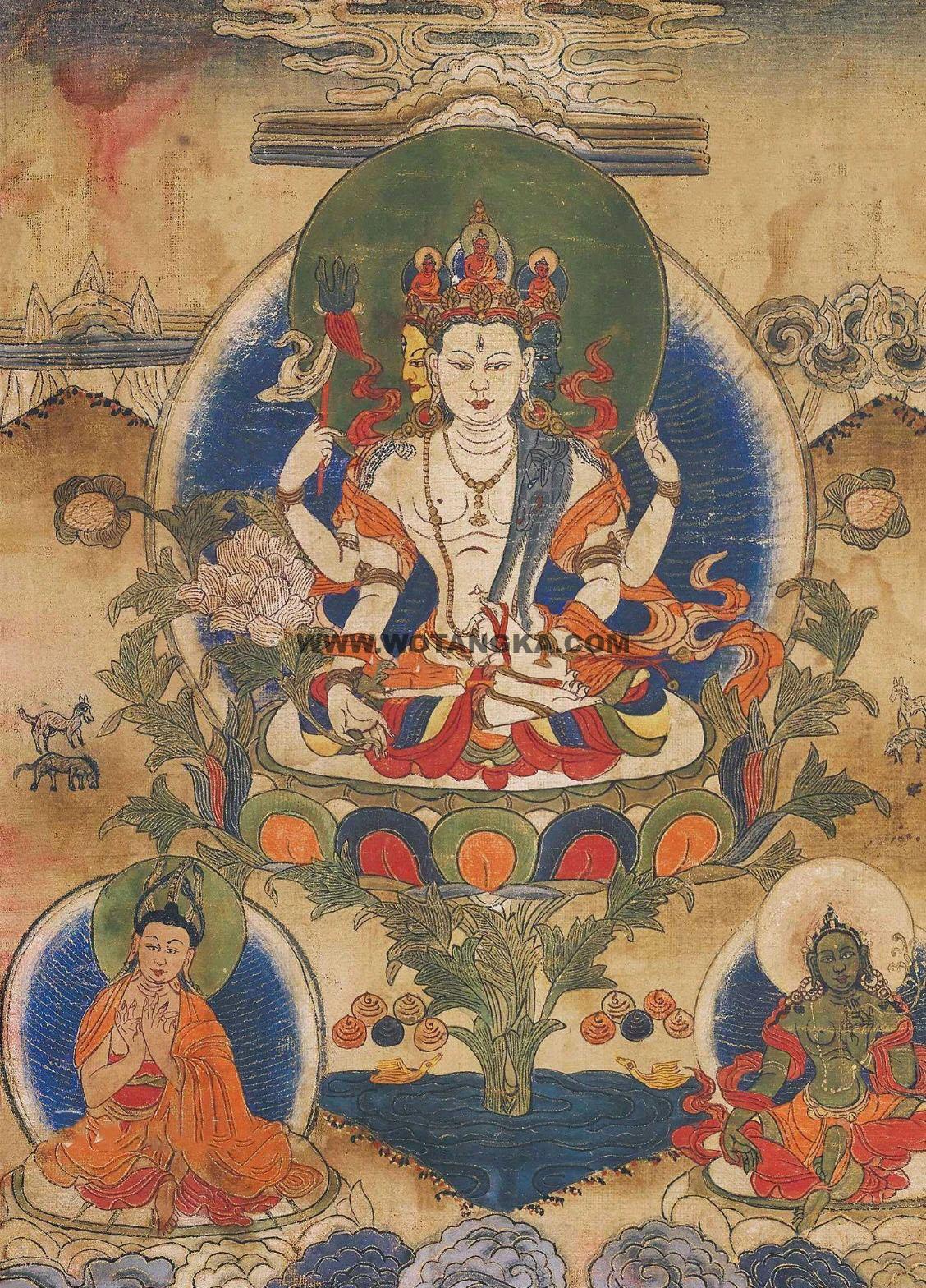 沃唐卡编号AC82523：不空绢索观音