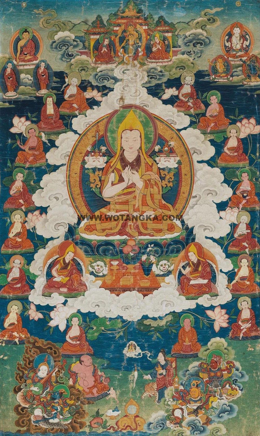 沃唐卡编号AC83425:宗喀巴大师