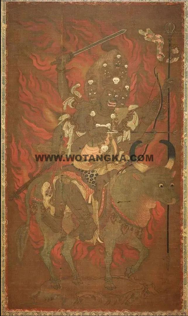 沃唐卡编号AC93944：大威德明王