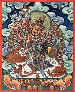 编号118-1376472：彩绘小唐卡-财宝天王（长方形·5*4CM左右）