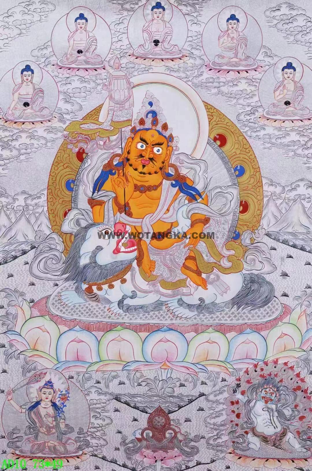 编号138-264707:白银唐卡-财宝天王(73*49CM左右)
