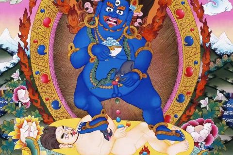 编号138-665414：彩绘唐卡-黑财神·五方财神（75*52CM左右）