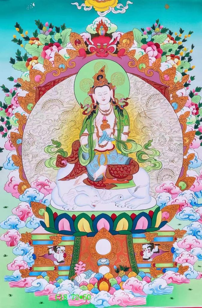编号138-676495：彩绘唐卡-普贤菩萨（72*50CM左右）