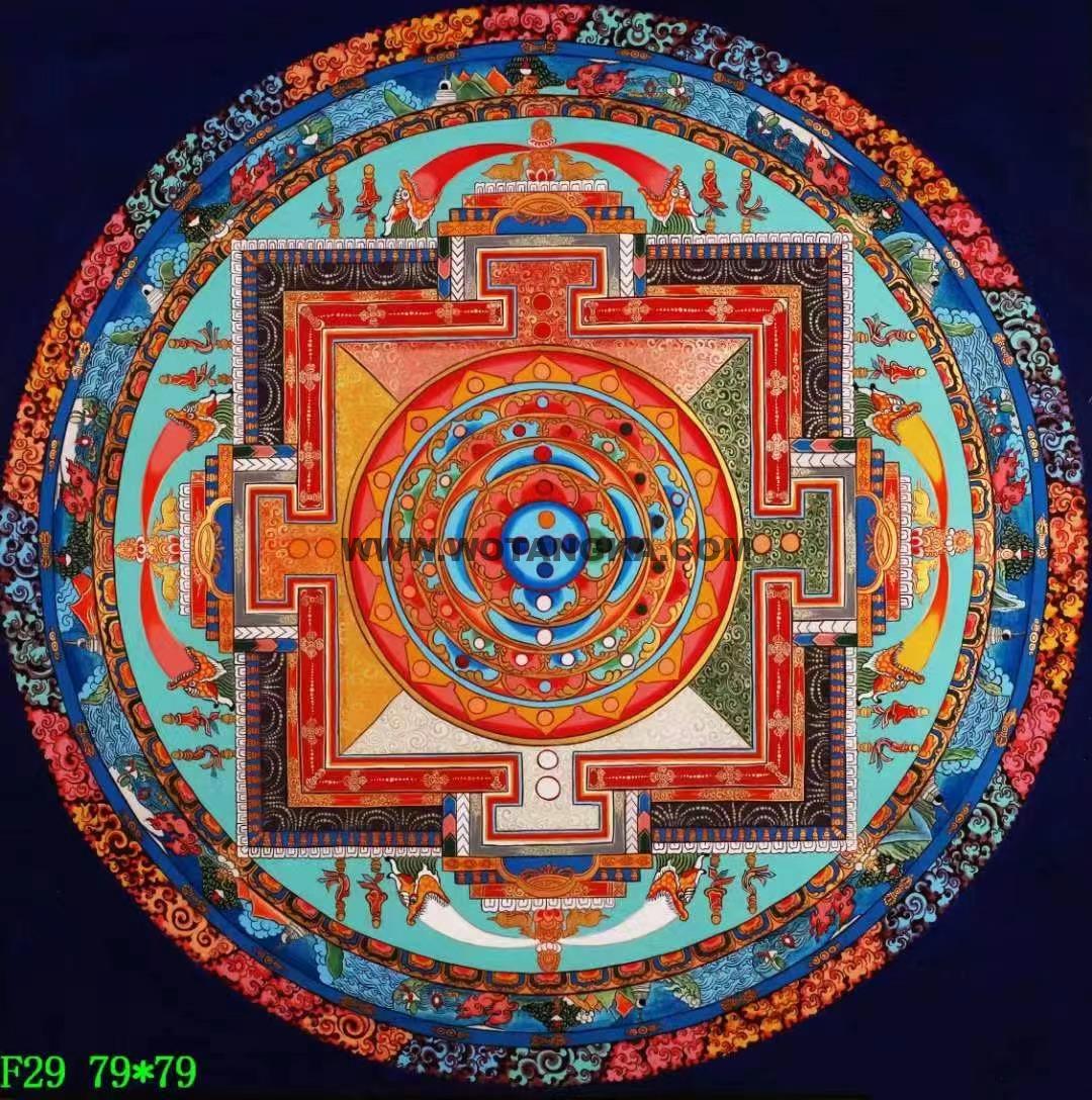 |已结缘·可定制|唐卡寄卖编号:JM·138-877998-火供曼茶罗密修观想图(彩唐)