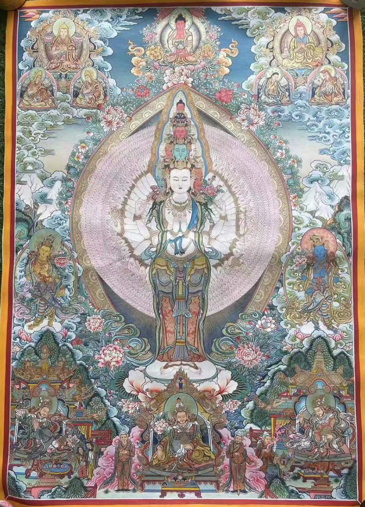 编号188-331340：彩绘唐卡-千手观音（110*75CM左右）
