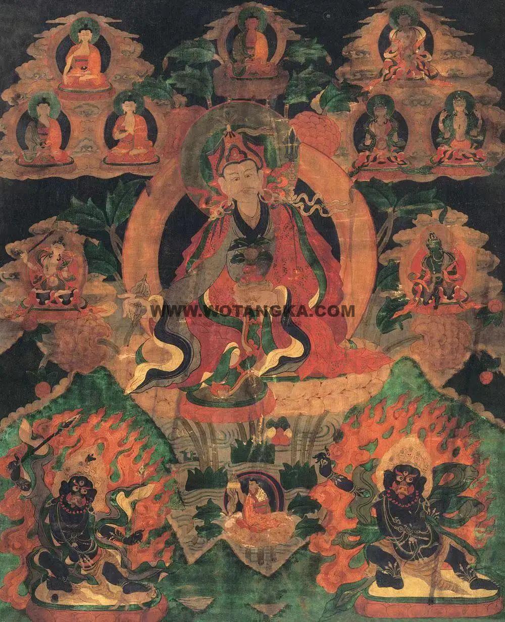 沃唐卡编号AC25432：莲花生大士