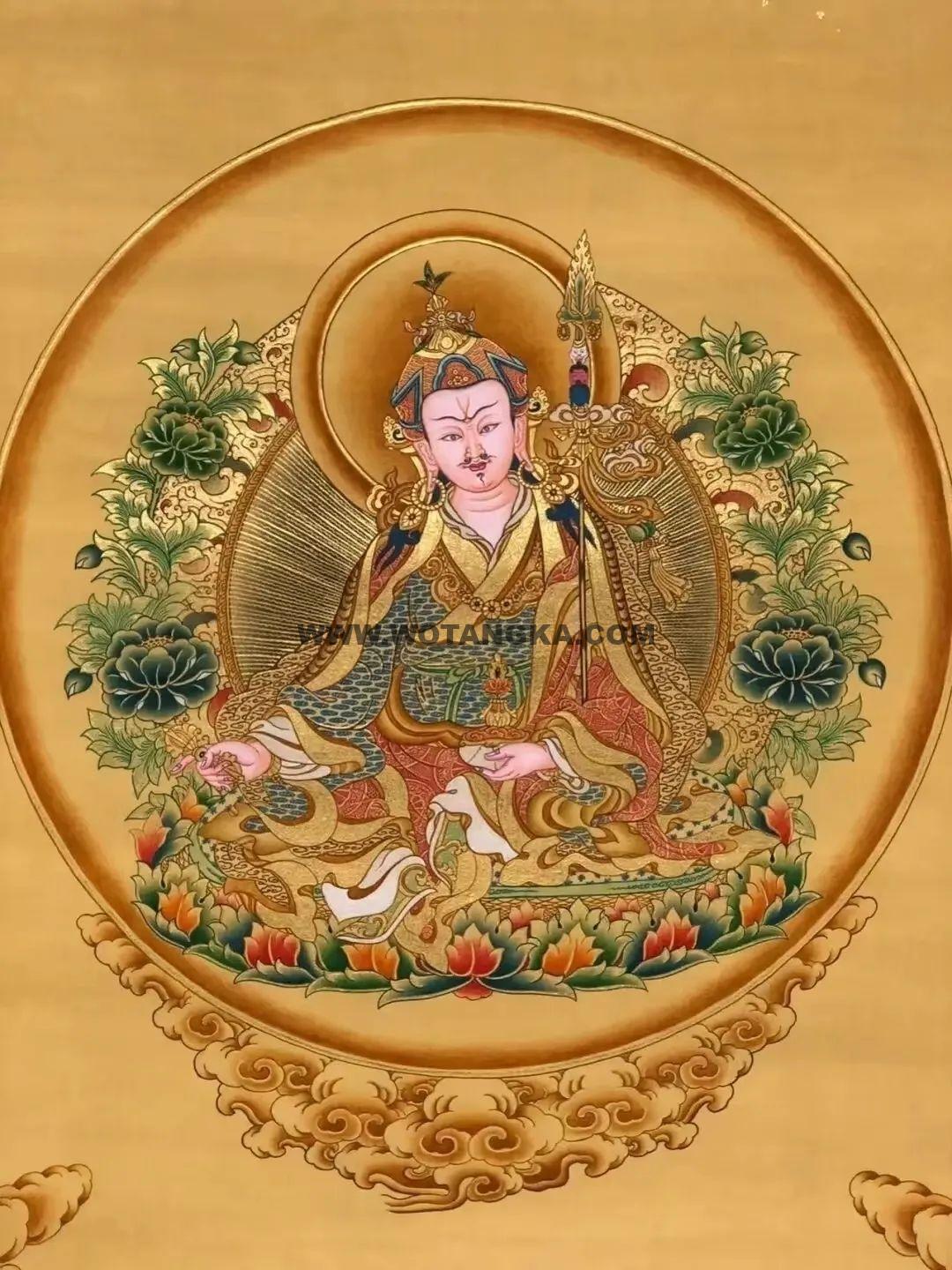 沃唐卡编号AC33435：莲花生大士